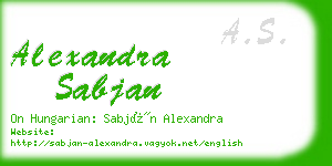 alexandra sabjan business card